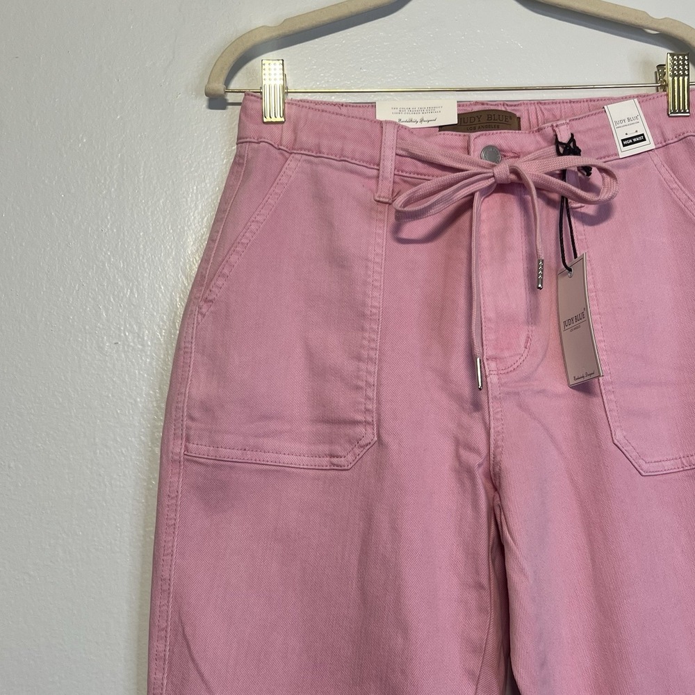 Judy Blue High Rise Garment Dyed Pink Denim Jogger Sz 5/27 Stretch - Picture 6 of 16